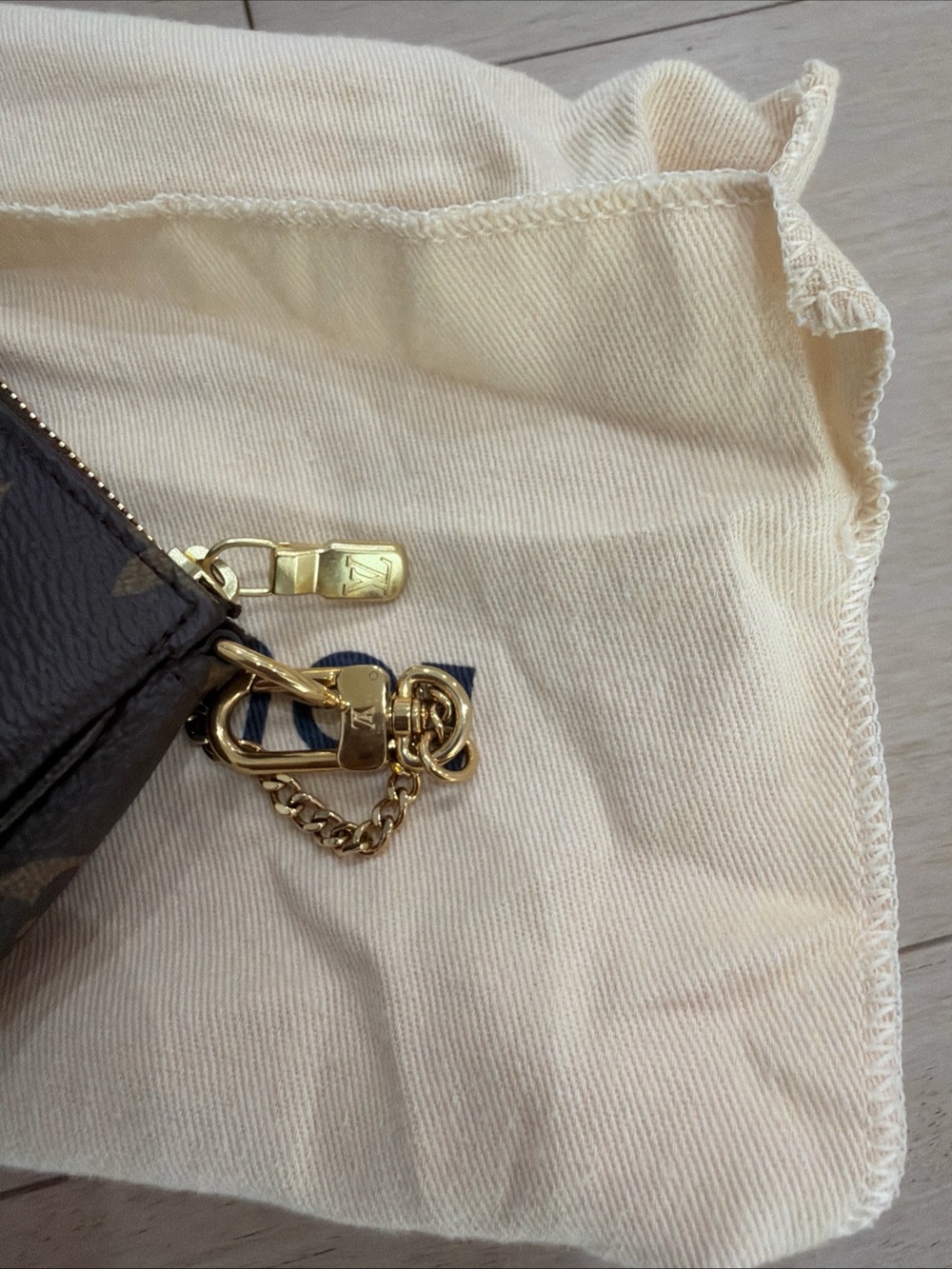 Louis Vuitton Monogram Mini Pochette in Brown with Gold Hardware - Picture 3 of 12